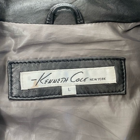 Kenneth Cole Black Leather Jacket - Picture 2 of 14